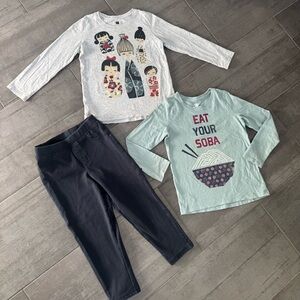 Tea collection navy blue sweatpants jeggings 6 7 8 girls pants school